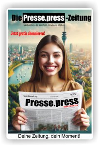 Kostenloses Abo der Presse.press-Zeitung mit 4 Ausgaben (1. Q 2025, 2. Q 2025, 3. Q 2025, 4. Q 2025).