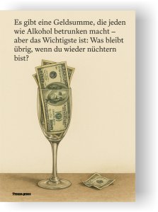 Ab welcher Summe wirst du betrunken? – als Poster, Leinwand oder Postkarte
