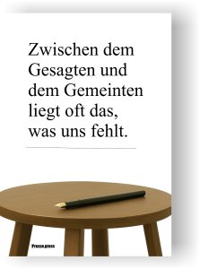 Wortkunst, die dazwischen trifft – als Poster, Leinwand oder Postkarte