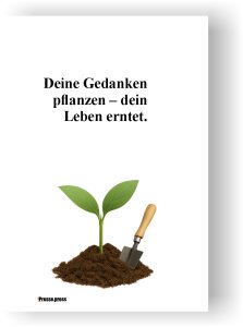 Wortkunst zum Wachsen – als Poster, Leinwand oder Postkarte