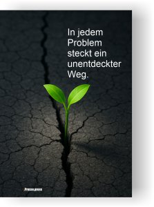 In jedem Problem steckt ein unentdeckter Weg – als Poster, Leinwand oder Postkarte