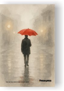 Wortkunst für alle, die ihren Weg gehen – auch im Nebel – als Poster, Leinwand oder Postkarte