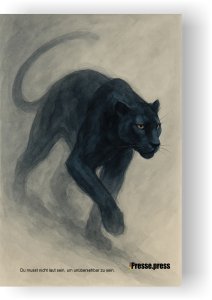 Wortkunst für alle, die durch Präsenz statt Lautstärke wirken – als Poster, Leinwand oder Postkarte