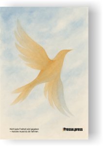Wortkunst für alle, die fliegen wollen – selbst wenn niemand ihnen Flügel leiht – als Poster, Leinwand oder Postkarte