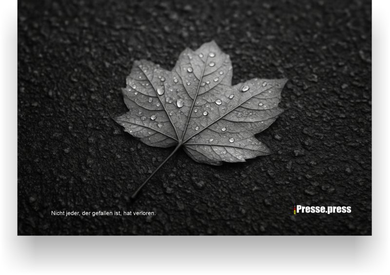 Gefallen - weil das Leben nicht nur aus Aufstehen besteht.– als Poster, Leinwand oder Postkarte